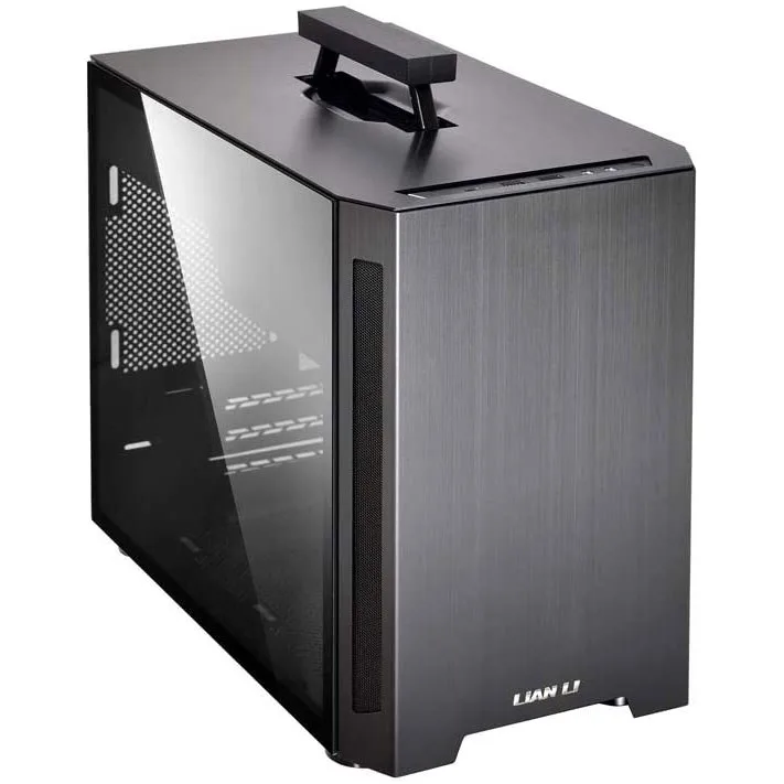 LIAN LI TU 150 Black Aluminum Tempered Glass Mini ITX Computer Case Price in Pakistan Galaxy.pk 1