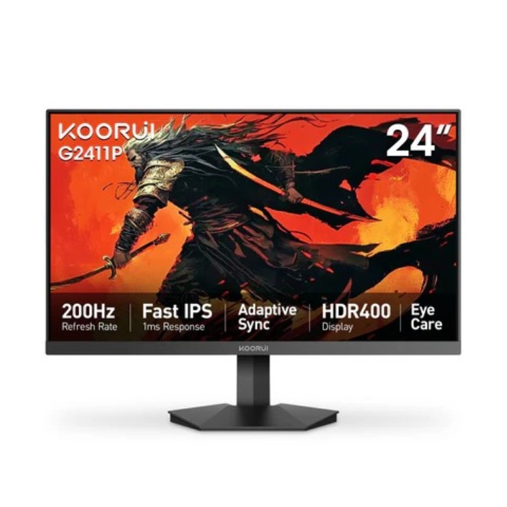 Koorui G2411P 24 200Hz Gaming Monitor 1ms Fast IPS FHD HDR400 Display 90 DCI P3 Color Gamut Adaptive Sync Ultra Slim Frame VESA Mountable HDMI 2 0 DP 1 4 Price in Pakistan