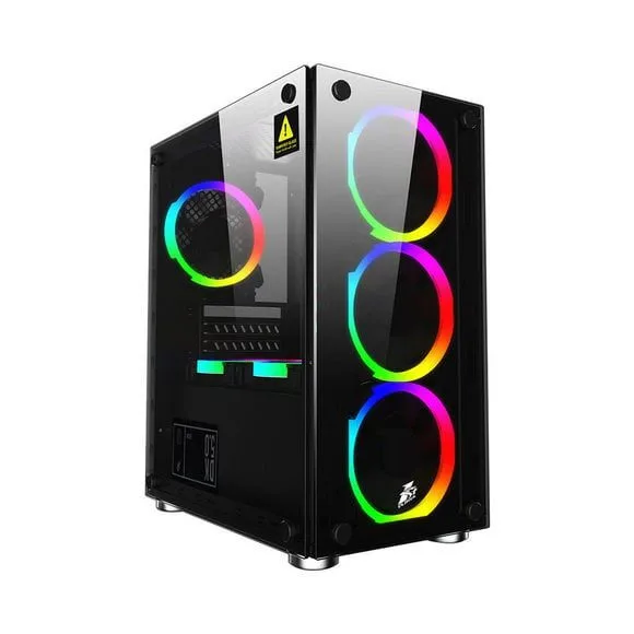 1st Player FireBase X2 M-ATX Black Gaming Case Without Fan