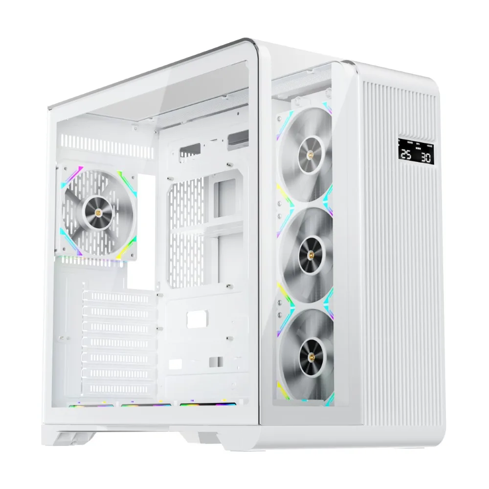 1st-player-rt7-4-fs7-fans-digital-display-case-white - MegaComputer.pk 1st Player RT7 4 FS7 Fans Digital Display Case White
