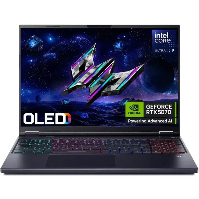 Acer Predator Helios Neo 16S AI PHN16S-71-97CK Gaming Laptop Intel Core Ultra 9 275HX, 16GB DDR5 1TB SSD NVIDIA RTX 5070 8GB Graphics 16″ WQXGA OLED 240Hz Windows 11 Home