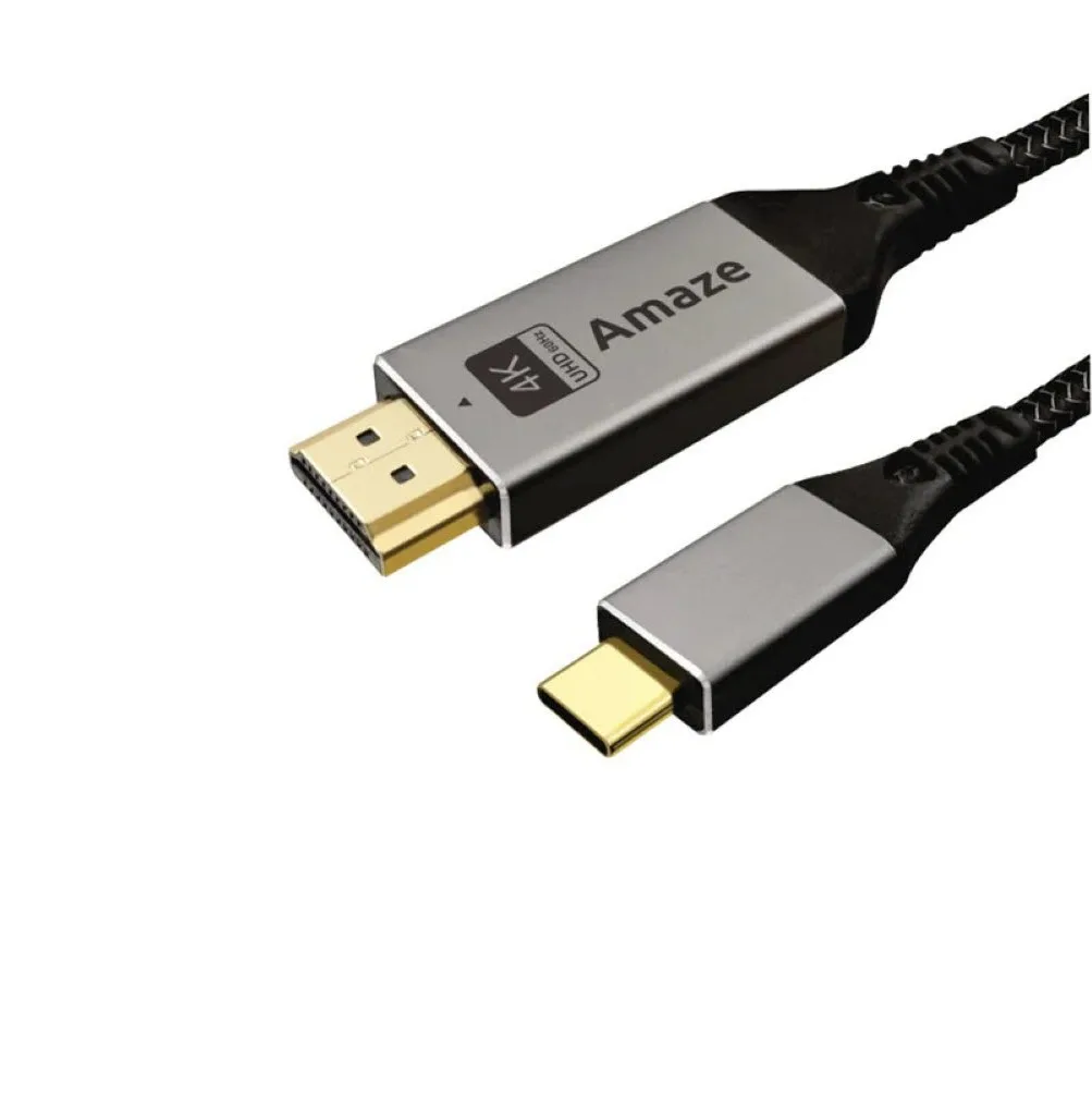 amaze-a145-type-c-to-hdmi-4k-60hz-display-cable-2m - MegaComputer.pk Amaze A145 Type C to HDMI 4k@60hz Display Cable 2m