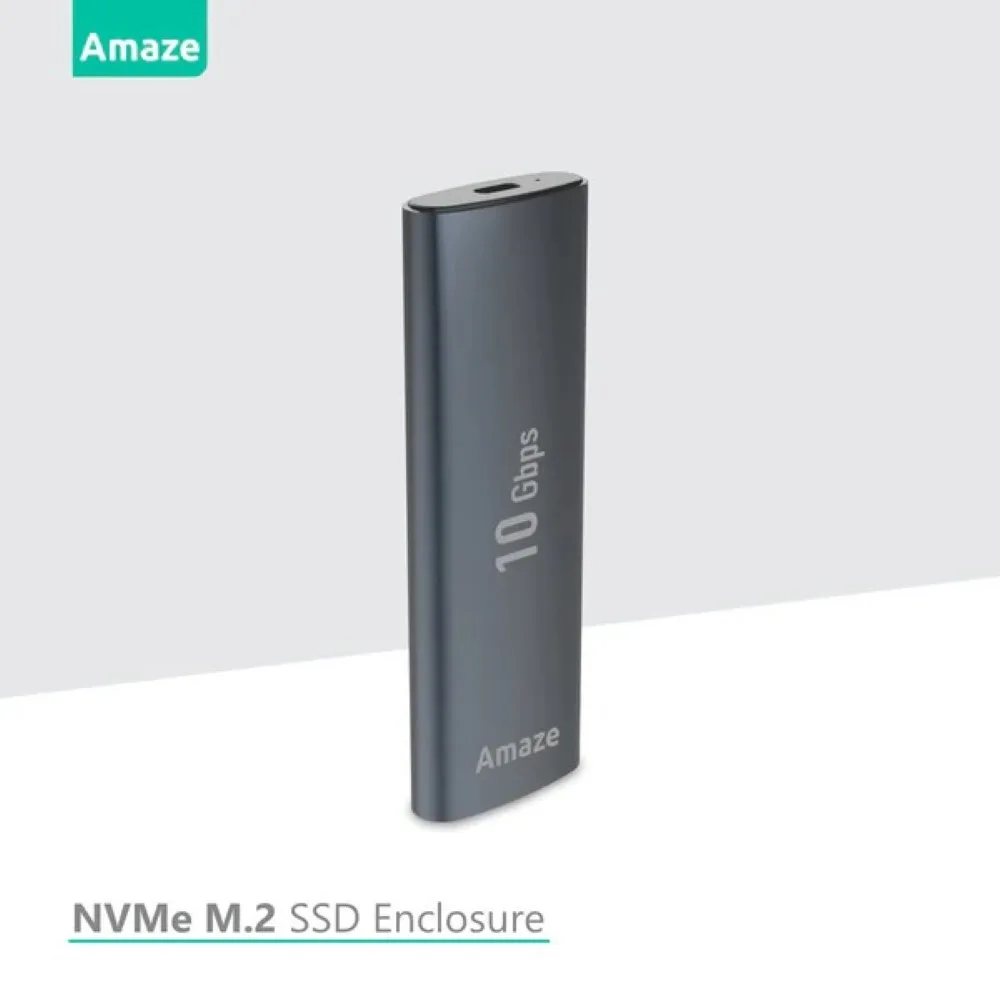 amaze-a222-aluminium-alloy-nvme-m-2-ssd-enclosure-10gbs-gray - MegaComputer.pk Amaze A222 Aluminium Alloy NVmE M.2 SSD Enclosure 10GBS – Gray