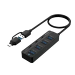 Amaze A327 Type C + USB 3.0 7 Port Hub Black