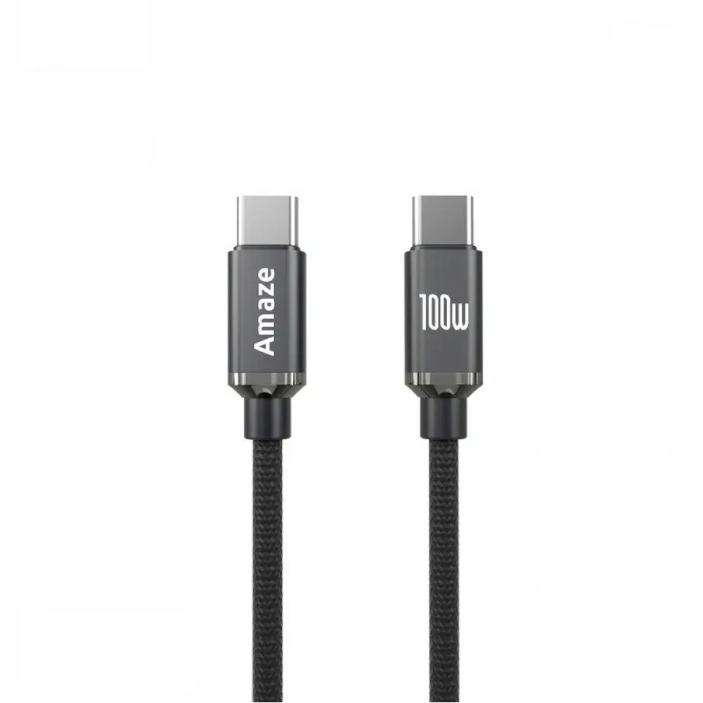 amaze-a42-ultra-charge-type-c-to-type-c-cable-100w-1m-black - MegaComputer.pk Amaze A42 Ultra Charge Type C to Type C Cable 100w 1m Black