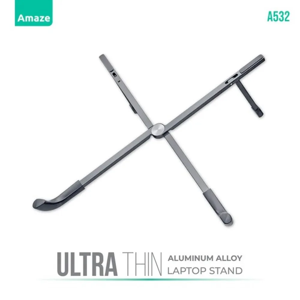 amaze-a532-aluminum-alloy-ultra-thinlaptop-dtand-gary - MegaComputer.pk Amaze A532 Aluminum Alloy Ultra Thinlaptop Dtand – Gary