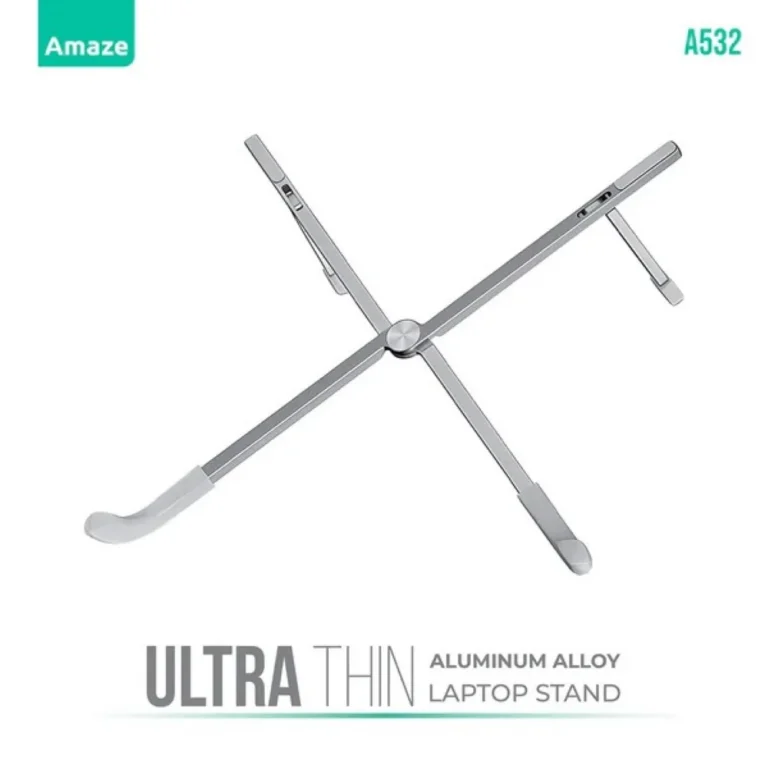 Amaze A532 Aluminum Alloy Ultra Thinlaptop Dtand – Silver