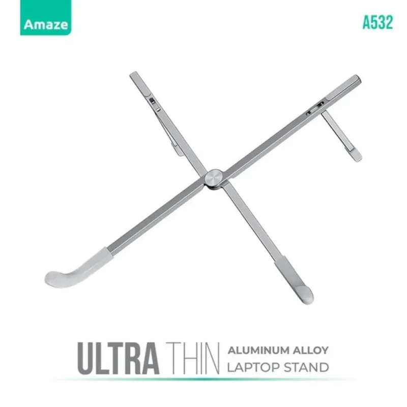 Amaze A532 Aluminum Alloy Ultra Thinlaptop Dtand – Silver