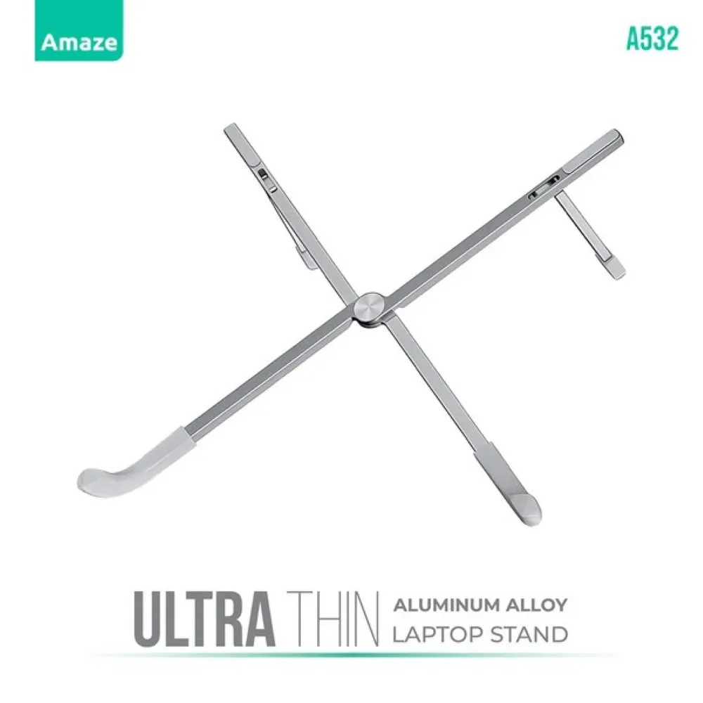 amaze-a532-aluminum-alloy-ultra-thinlaptop-dtand-silver Amaze A532 Aluminum Alloy Ultra Thinlaptop Dtand – Silver