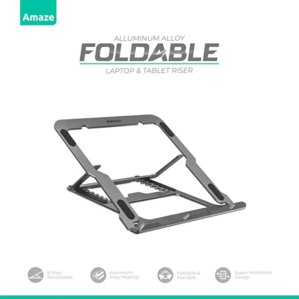 amaze-a535-aluminium-alloy-foldable-laptop-and-table-riser Amaze A535 Aluminium Alloy Foldable Laptop and Table Riser