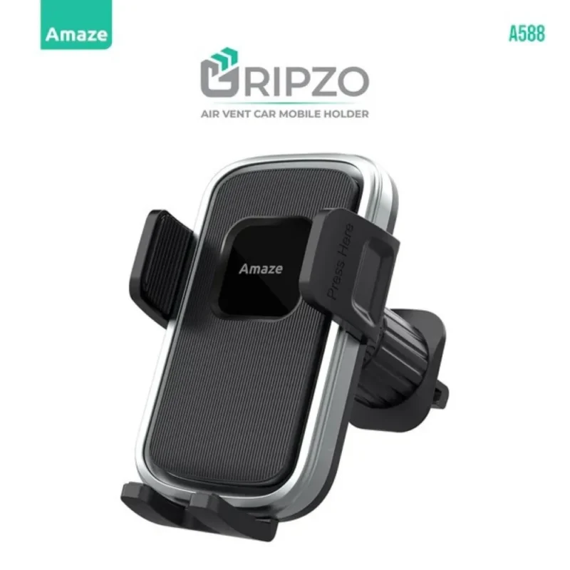 Amaze A588 Gripzo Air Vent Car Mobile Holder – Black