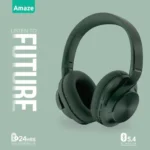 Amaze A650 Strong Base Wireless Headphone With 24hrs Time – Sea Green