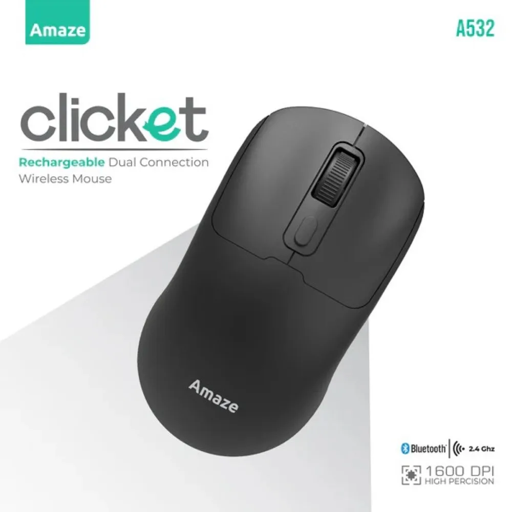 amaze-a712-clicket-dual-wireless-rechargeable-mouse-black Amaze A712 Clicket Dual Wireless Rechargeable Mouse – Black
