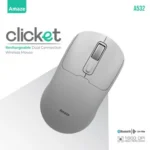 Amaze A712 Clicket Dual Wireless Rechargeable Mouse – Gray