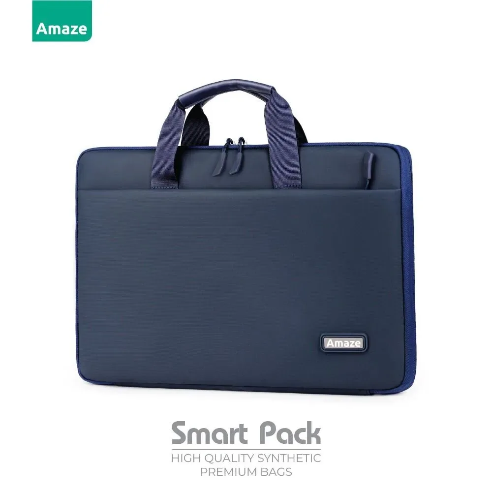 amaze-a900-smart-pack-synthetic-premium-bag-13-inch-blue - MegaComputer.pk Amaze A900 Smart Pack Synthetic Premium Bag 13 inch – Blue