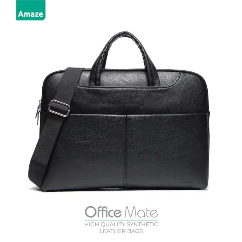 Amaze A920 Office Mate Synthetic Leather Bag 14 inch – Black