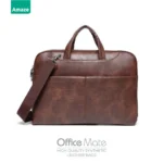 Amaze A920 Office Mate Synthetic Leather Bag 14 inch – Brown