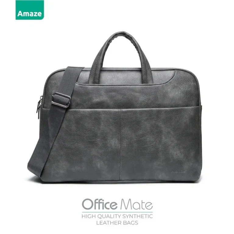 Amaze A920 Office Mate Synthetic Leather Bag 14 inch – Grey