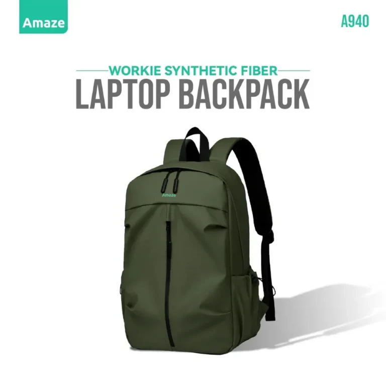 Amaze A940 Workie Synthetic Fiber Laptop Backpack – Green
