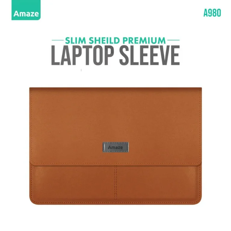 Amaze A980 Slim Shield Premium Laptop Sleeve 15/16 inch Brown