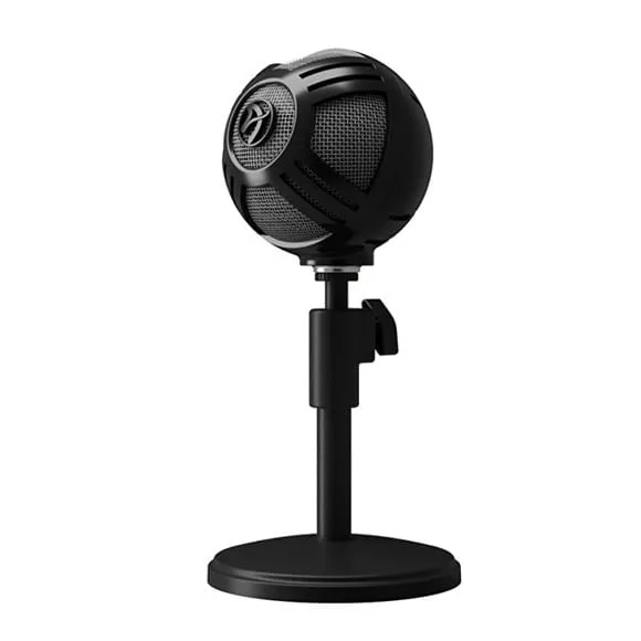 Arozzi SFERA Pro Microphone Black USB Cable & Cable Clip 3.5mm Headphone Jack Adjustable Stand