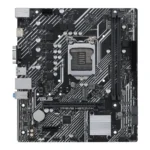 ASUS PRIME H510M-K (LGA 1200) micro ATX motherboard with PCIe 4.0, 32Gbps M.2 slot, Intel® 1 Gb Ethernet, HDMI, D-Sub, USB 3.2 Gen 1 Type-A, SATA 6 Gbps, COM header, and RGB header