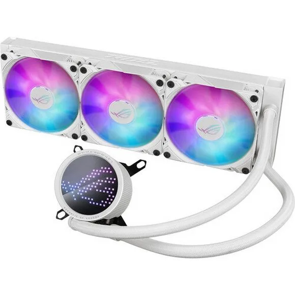 ASUS ROG RYUO III 360 360mm Radiator Anime Matrix LED Display ARGB all-in-one liquid CPU Cooler White