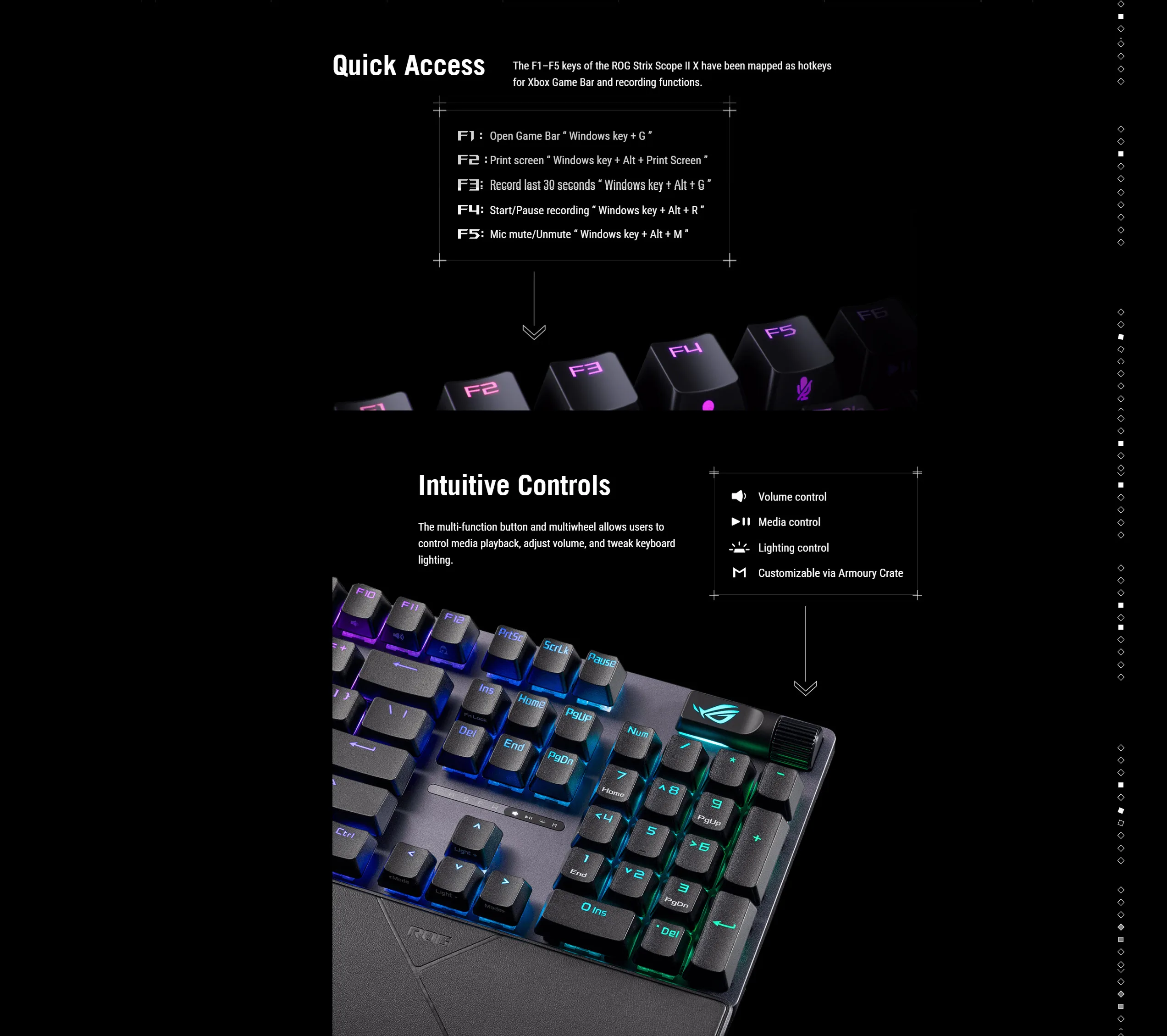 Asus Rog Strix Scope II X Wired USB Mechanical Gaming Keyboard - spec 3 - MegaComputer.pk