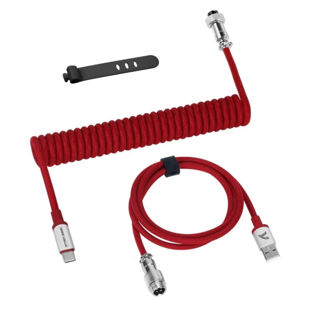 attack-shark-c01-coiled-cable-red ATTACK SHARK C01 Coiled Cable Red