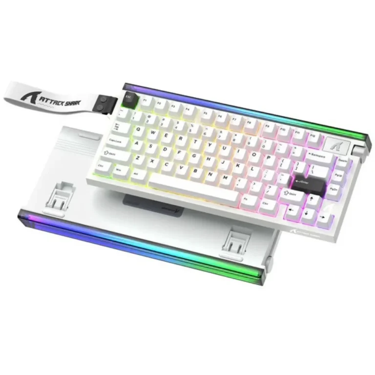 ATTACK SHARK R85 HE Rapid Trigger Keyboard Magnetic Switch with Custom Lightbox – White