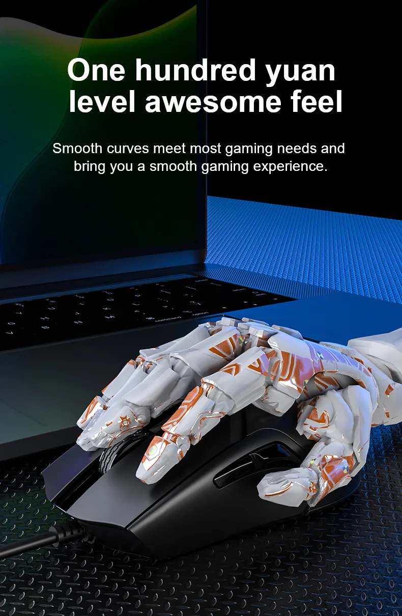 AULA F813 Pro Wired Gaming Mouse Full color Breathing Optical Ergonomic Gaming Mice Ergonomic Design Computer Mouse for