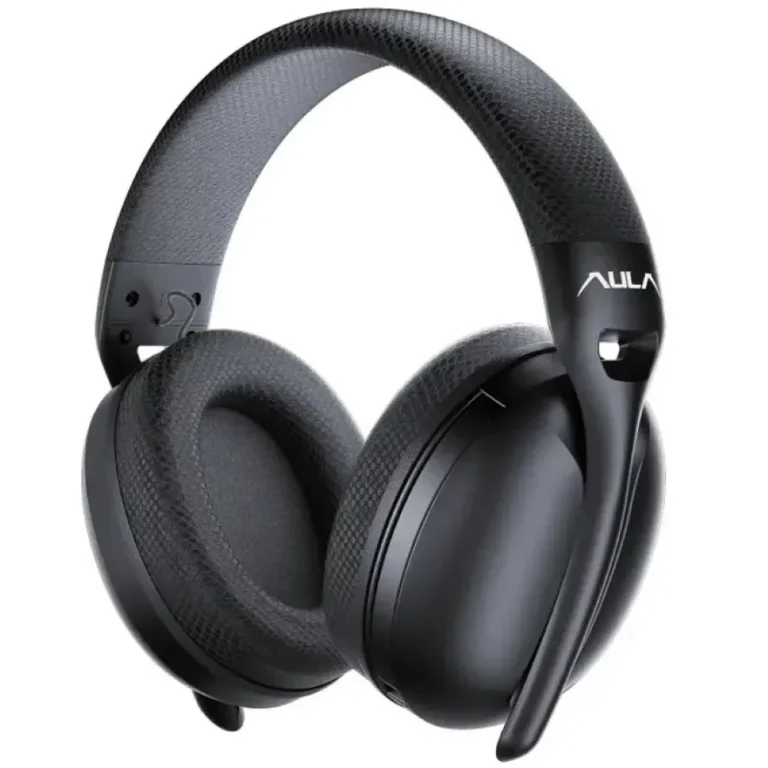 Aula Mountain S6 Wireless Gaming Headset Bluetooth 5.3 & 2.4G Wireless & Wired Headphone Stereo Sound (Black)