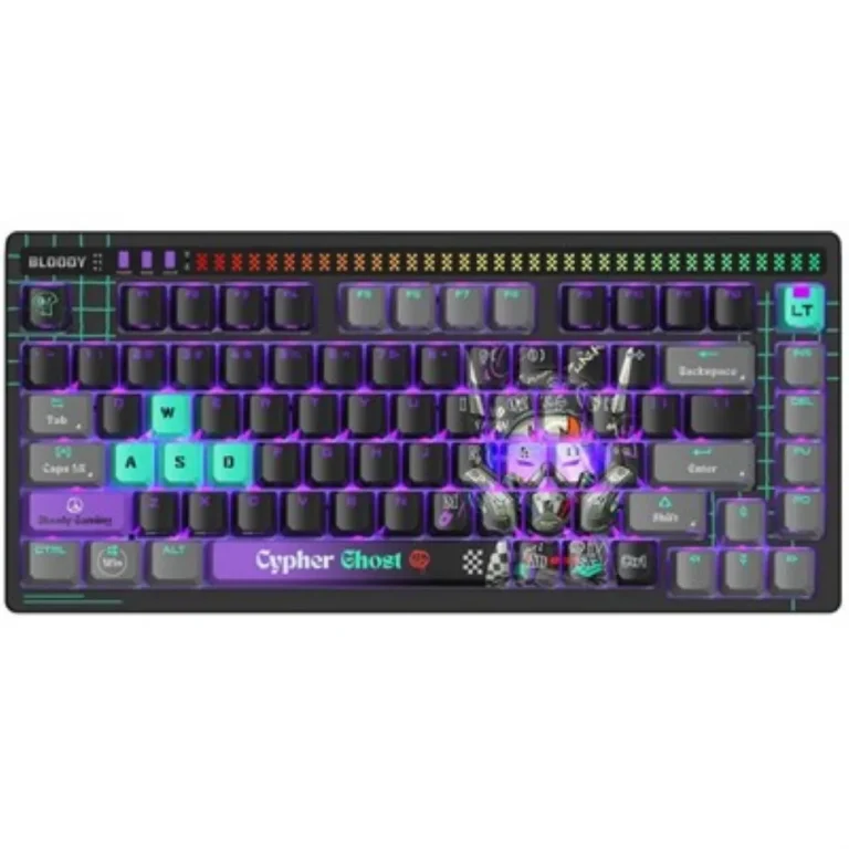 Bloody AT75 Alpha Optical Switch Mechanical Gaming Keyboard – Cypher Ghost