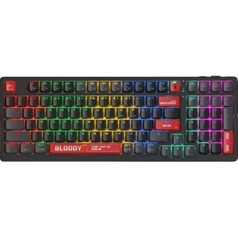 Bloody WS98 Dual-Core Wireless Mechanical Keyboard, Sports Red, RGB Backlit, BLMS Engineered Mechanical Switch