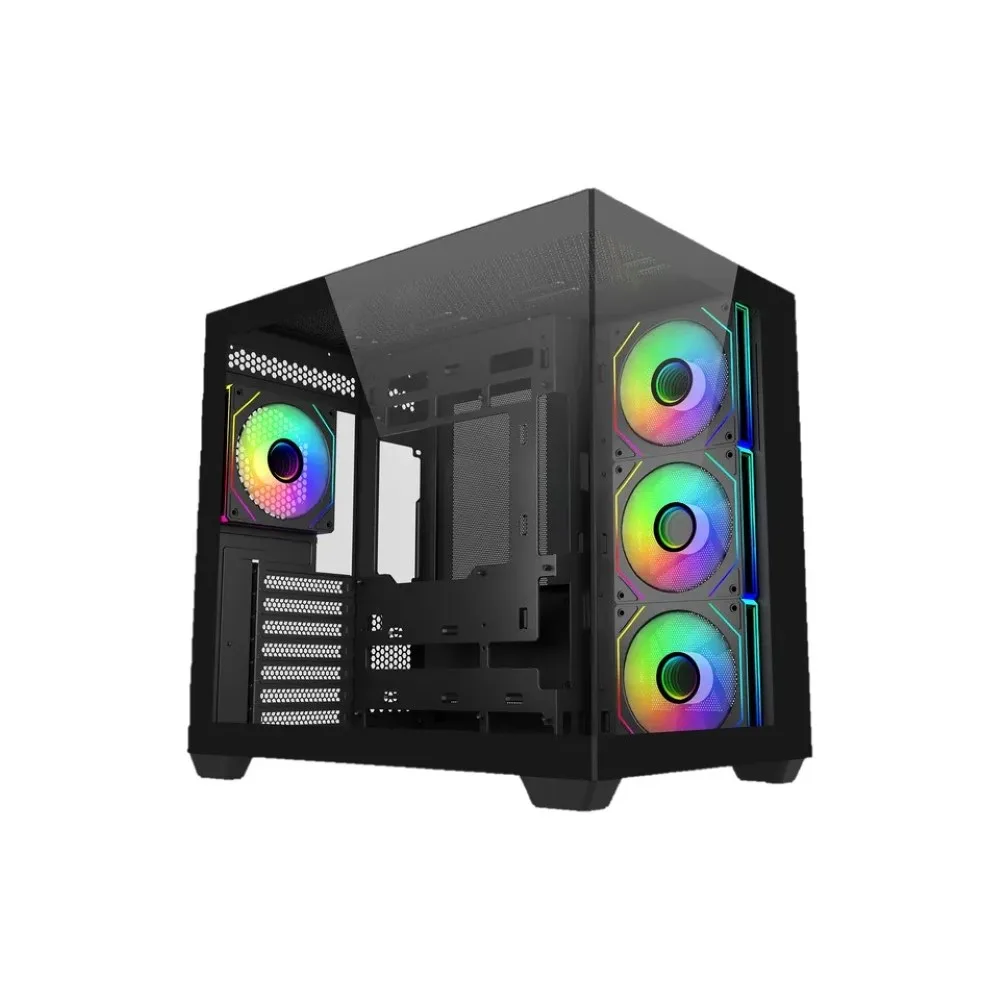 cooler-master-elite-681-panoramic-atx-mid-tower-case-pre-ins - MegaComputer.pk Cooler Master Elite 681 Panoramic ATX Mid Tower Case Pre-installed 4x ARGB Fans – Black