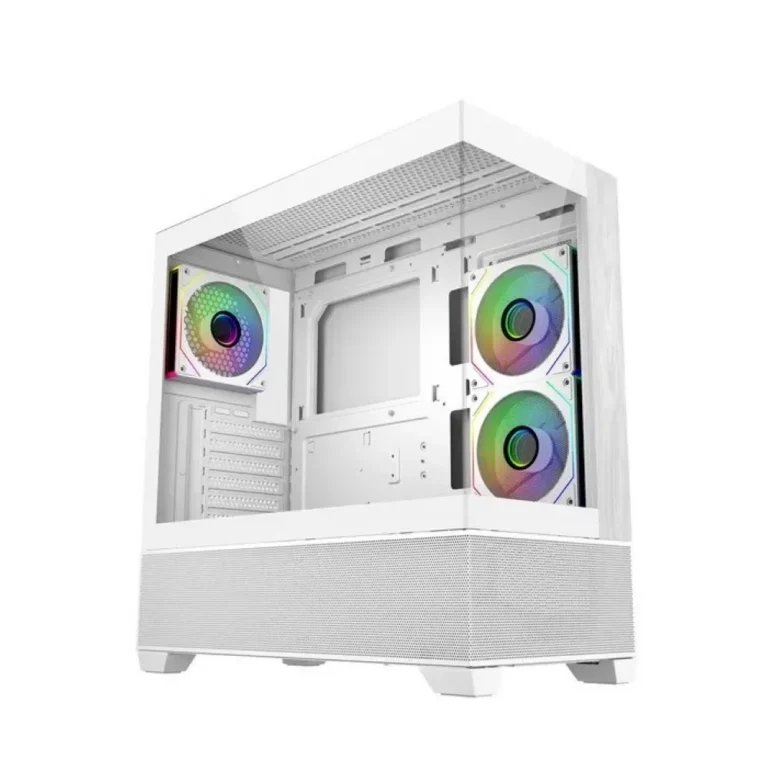 Cooler Master Elite 690 Wood Dual Tempered Glass Mid-Tower Case – White