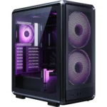 Cooler Master MasterFrame 500 Mesh ARGB EATX Mid Tower Case Pre-installed 2x 200mm SickleFlow/1x 120mm ARGB Fans – Black