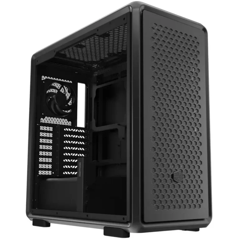 Cooler Master MasterFrame 600 EATX Mid Tower Case, Pre-installed 3x 140mm/1x 120mm Mobius Fans – Black