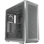 Cooler Master MasterFrame 600 EATX Mid Tower Case, Pre-installed 3x 140mm/1x 120mm Mobius Fans – Silver
