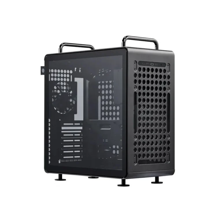 Cooler Master Qube 540 Compact ATX Cube Design Case – Modular Internal Layout 360mm Radiator Support USB 3.2 Gen 2×2 Type-C Port (Stardust Iron)