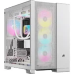 Corsair 6500D AIRFLOW Tempered Glass Mid-Tower Dual Chamber PC Case – White