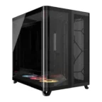 Corsair AIR 5400 RS-R ARGB Triple Chamber Mid-Tower Computer Case 3x RS-R 120mm Pre-Installed Fans Up to 360mm Radiator & 10x Fan Support Tempered Glass Panel Black