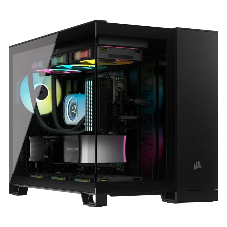 Corsair iCUE LINK 2500X RGB Micro ATX Dual Chamber PC Case – Black