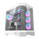 DarkFlash DQX90 LUXURY Gaming Desktop PC Mid Tower Gaming Case – White