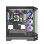 DarkFlash DQX90 LUXURY Gaming Desktop PC Mid Tower Gaming Case - Black - Image 2