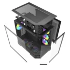 DarkFlash DQX90 LUXURY Gaming Desktop PC Mid Tower Gaming Case - Black - Image 3