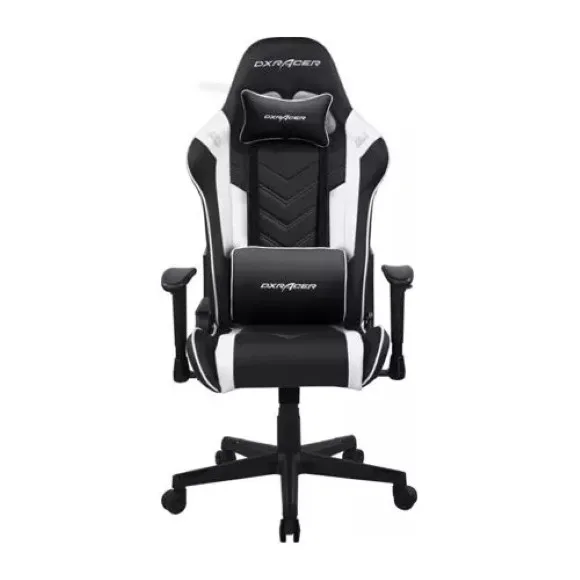 DXRacer Prince Series GC/LPF24LTC/NW Gaming Chair, 1D Armrests with Soft Surface, Black/White