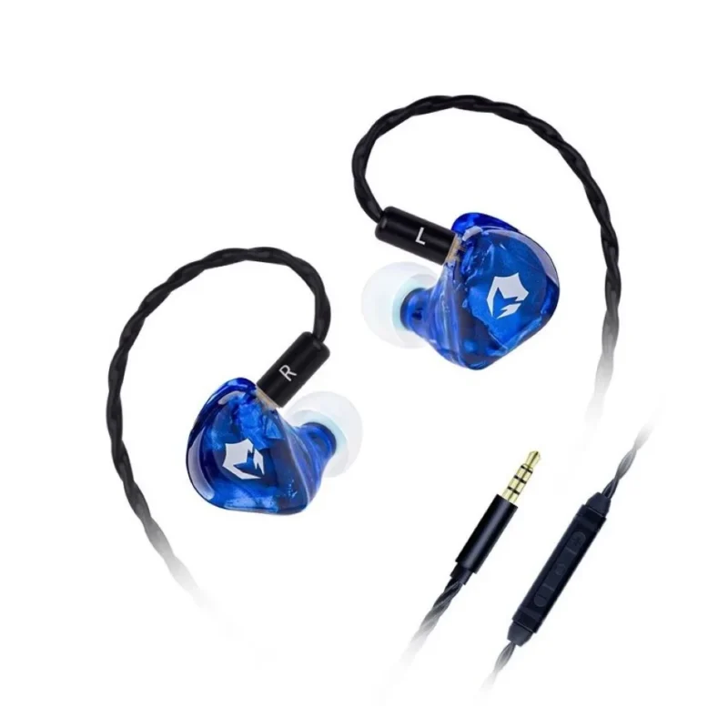 EPZ G10 Earphones Wired HIFI 10MM LCP Dynamic Driver IEM In Ear Monitor 0.78 2 Pin Detachable Cable Earbuds Gaming Headset – 3.5mm With Mic – Sea Blue