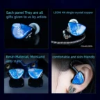 EPZ Q1 PRO Earphones HiFi Bass Earbuds IEM in Ear Monitors Gaming Headphones Type C Port with Microphone Detachable Cable for Musician Gamer - Image 7