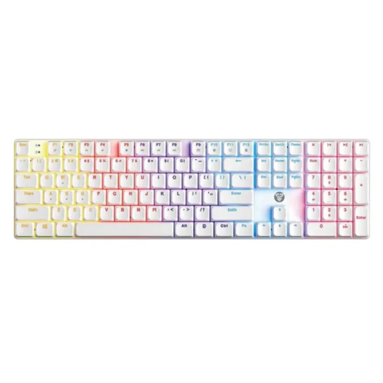 Fantech Atom Air108 RGB Low-Profile Mechanical Gaming Keyboard Detachable USB-C ABS Keycaps Anti-Ghosting 26 Keys White
